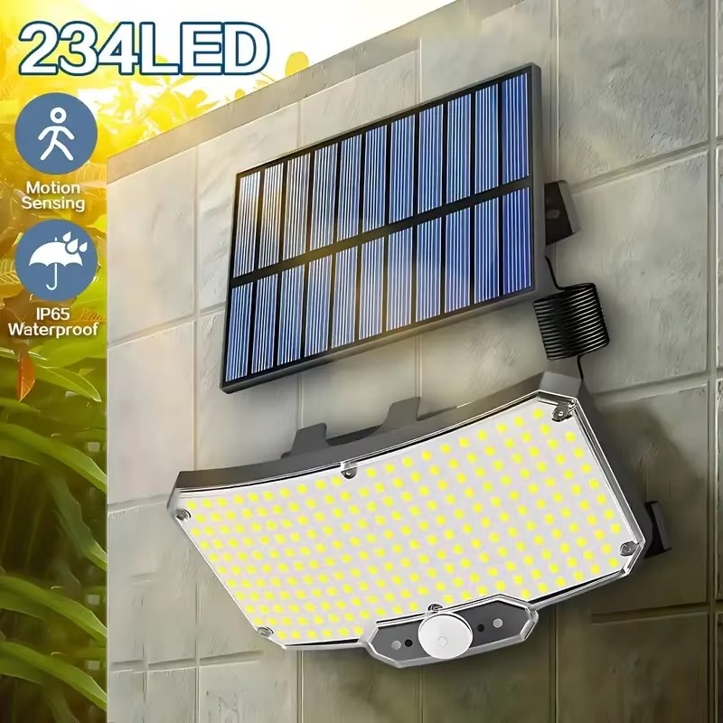 Solar Garden Light - 234 LED Solar-Außenleuchten mit Bewegungssensor, superhell,