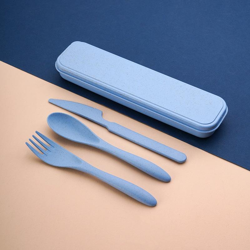 Reusable Straw - Wiederverwendbares Besteckset aus Weizenstroh, langlebig, kratzfest,