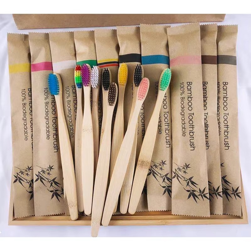 Bamboo Toothbrush - 5–30 Stück Bambus-Zahnbürsten, Zahnbürste mit weichen