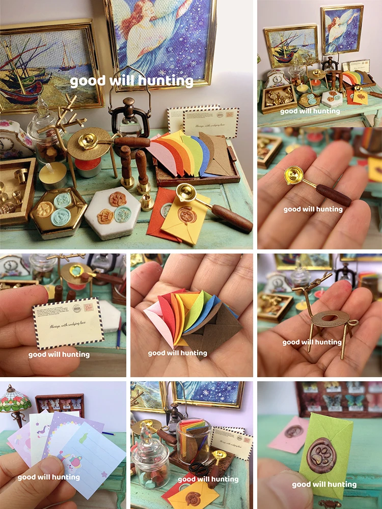 Beeswax Wrap - Puppenhaus Miniatur Umschlag Feuer Siegel Mini
