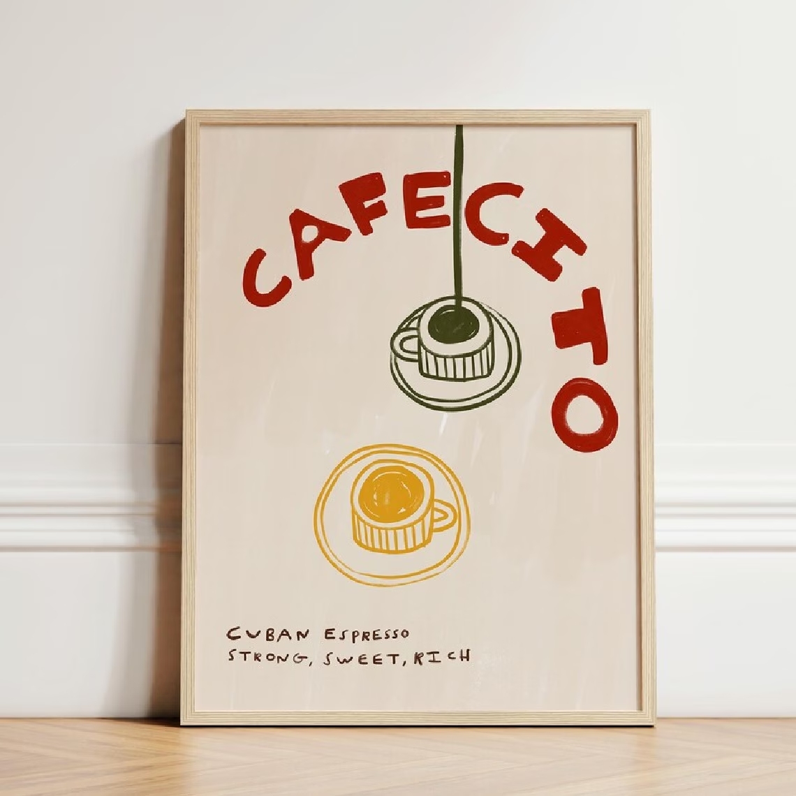 Sustainable Living Guide - Retro Cuban Espresso Guide mit Cafecito-Spruch,