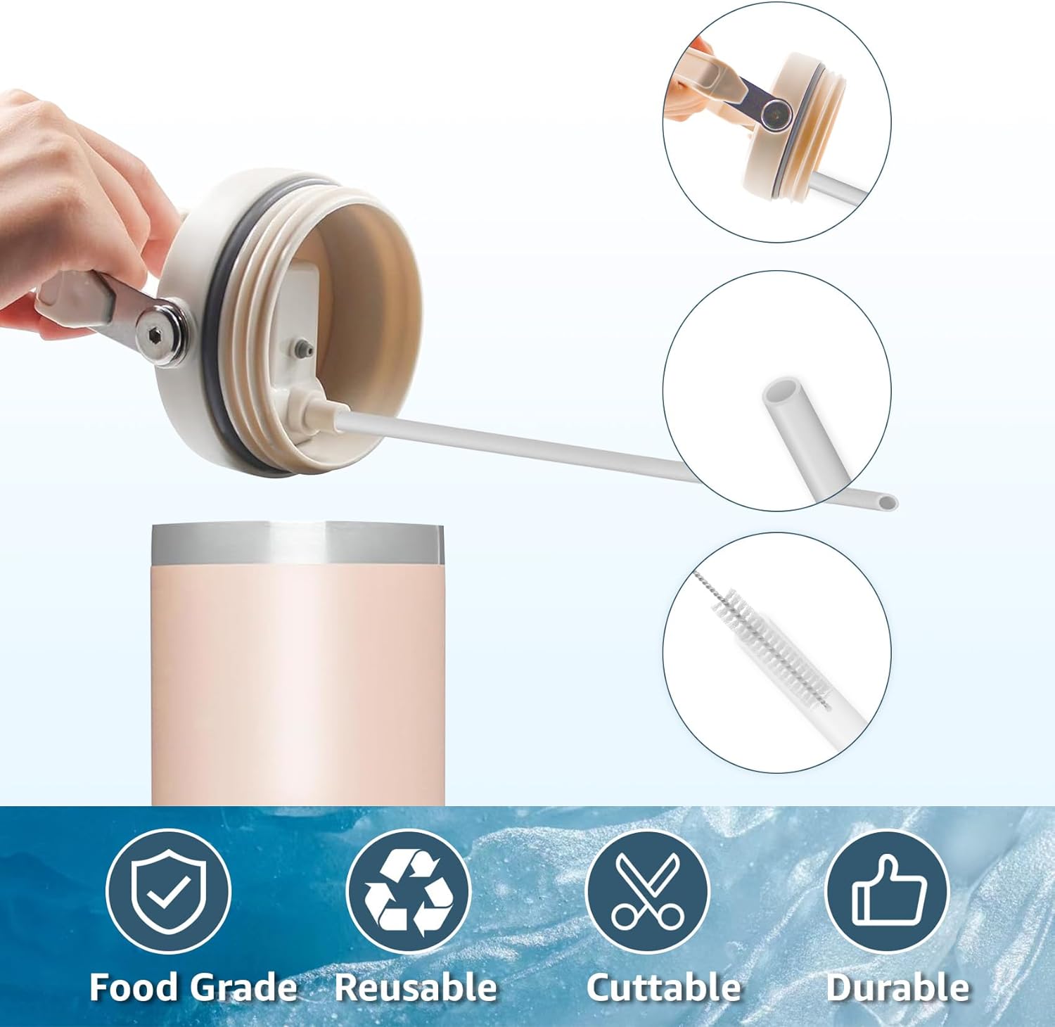 6 Stück wiederverwendbare Stro – Reusable Straw Bewertung und Preis