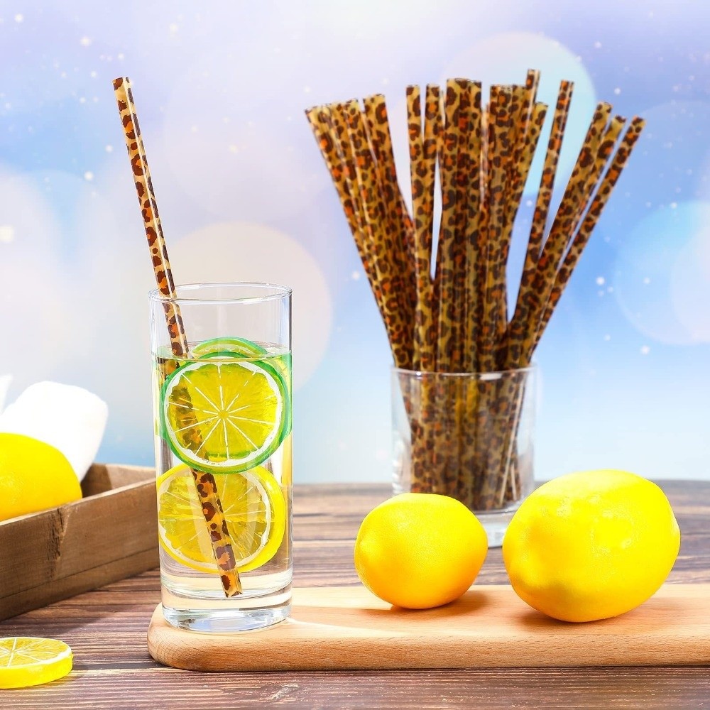 Trendige Leopardenmuster-Trink – Reusable Straw Bewertung und Preis