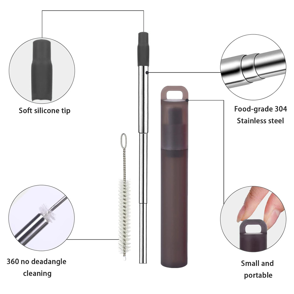 Wiederverwendbare Zusammenklap – Reusable Straw Bewertung und Preis